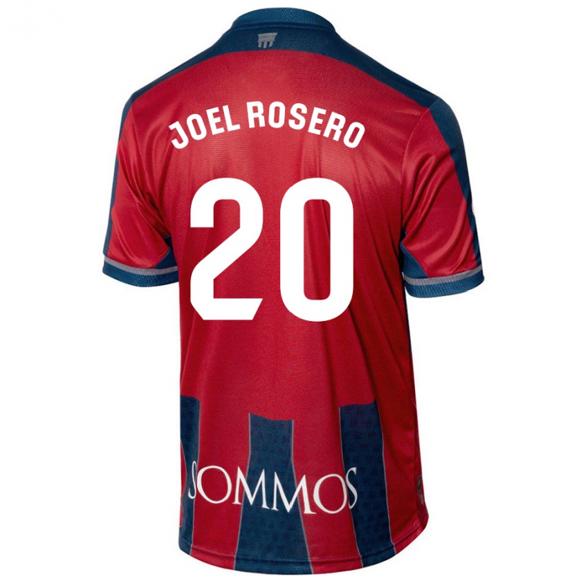 Kandiny Gyermek Alexis Joel Rosero #20 Piros Kék Hazai Jersey 2024/25 Mez Póló Ing