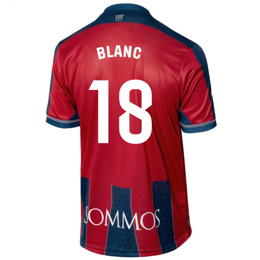 Kandiny Gyermek Laia Blanc #18 Piros Kék Hazai Jersey 2024/25 Mez Póló Ing