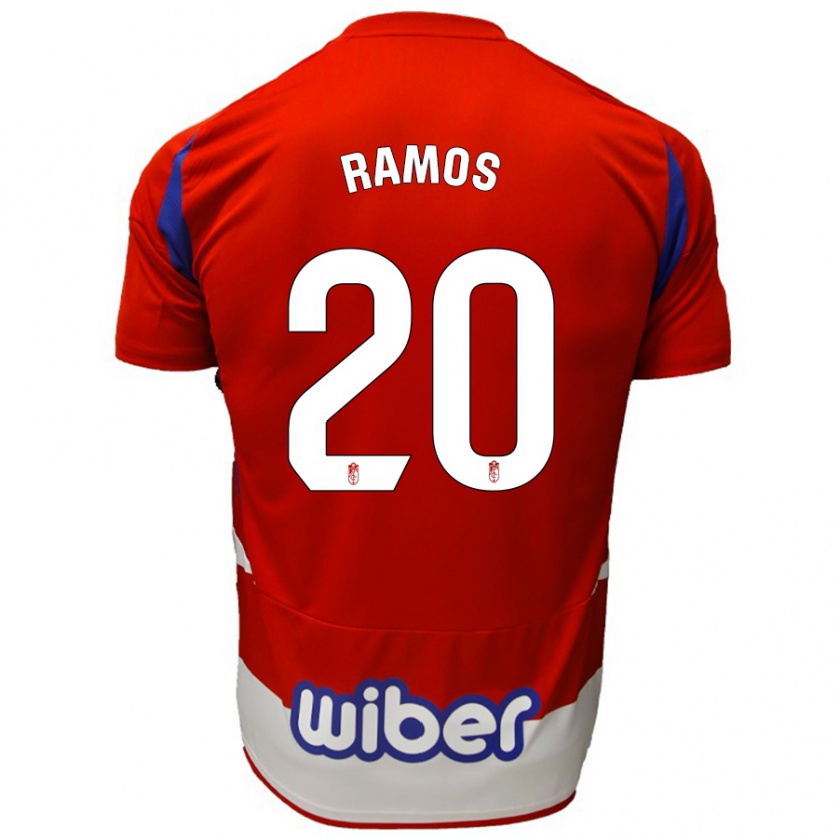 Kandiny Gyermek Lucía Ramos #20 Piros Fehér Kék Hazai Jersey 2024/25 Mez Póló Ing