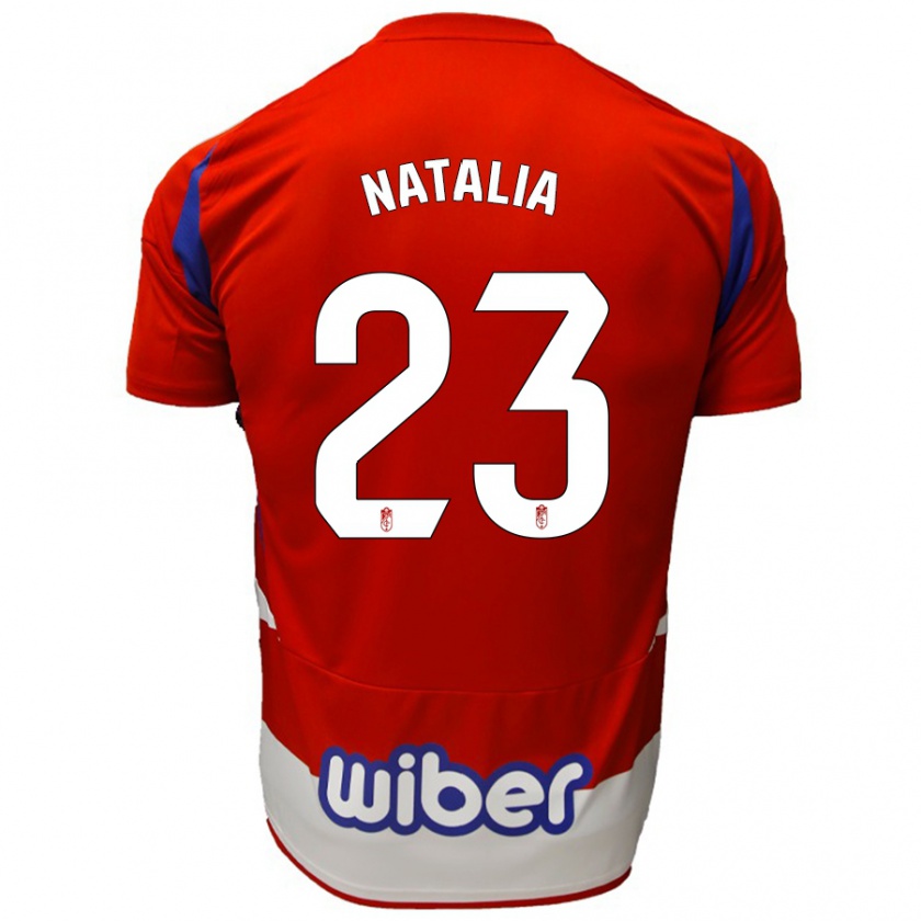 Kandiny Gyermek Natalia #23 Piros Fehér Kék Hazai Jersey 2024/25 Mez Póló Ing