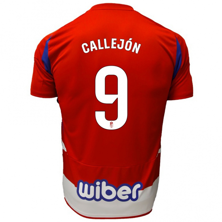 Kandiny Gyermek José Callejón #9 Piros Fehér Kék Hazai Jersey 2024/25 Mez Póló Ing