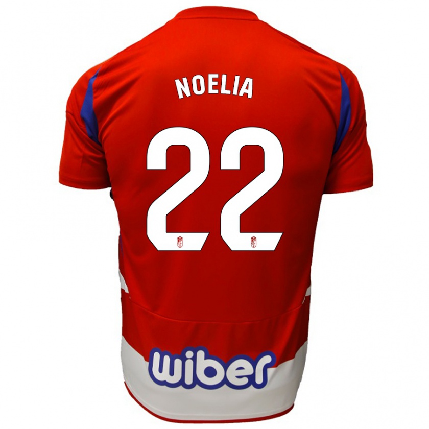 Kandiny Gyermek Noelia Salas Mullens #22 Piros Fehér Kék Hazai Jersey 2024/25 Mez Póló Ing