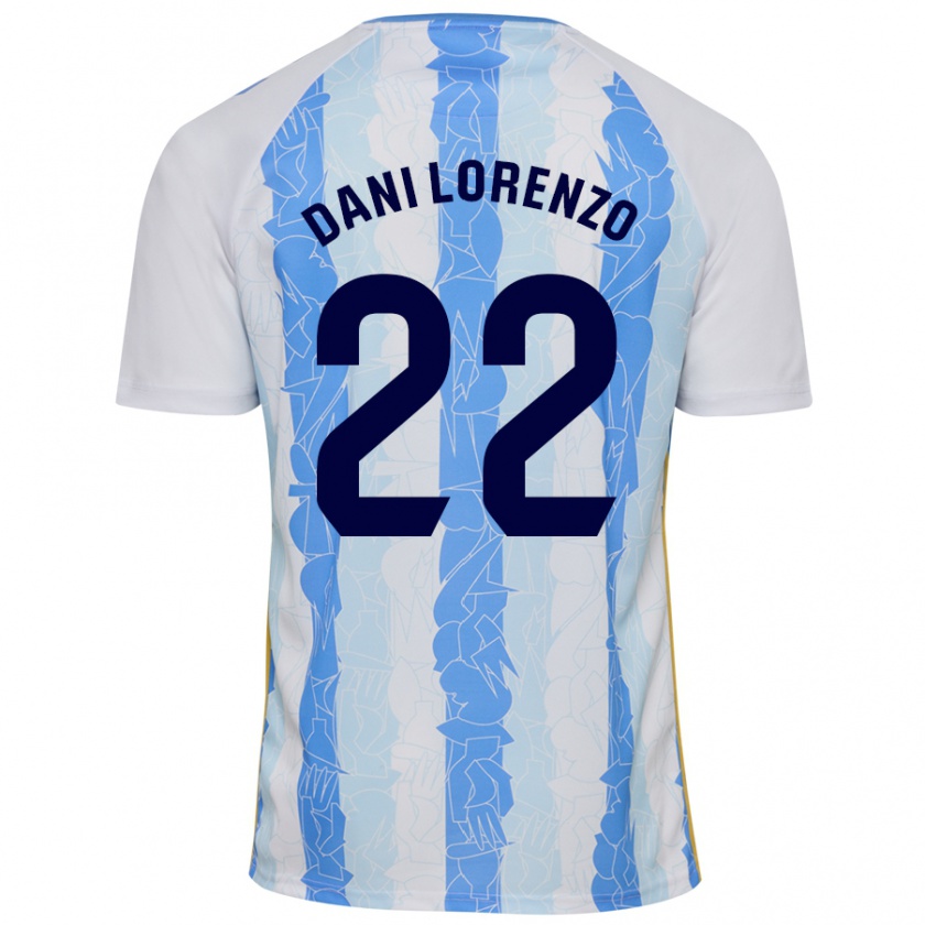 Kandiny Gyermek Dani Lorenzo #22 Fehér Kék Hazai Jersey 2024/25 Mez Póló Ing