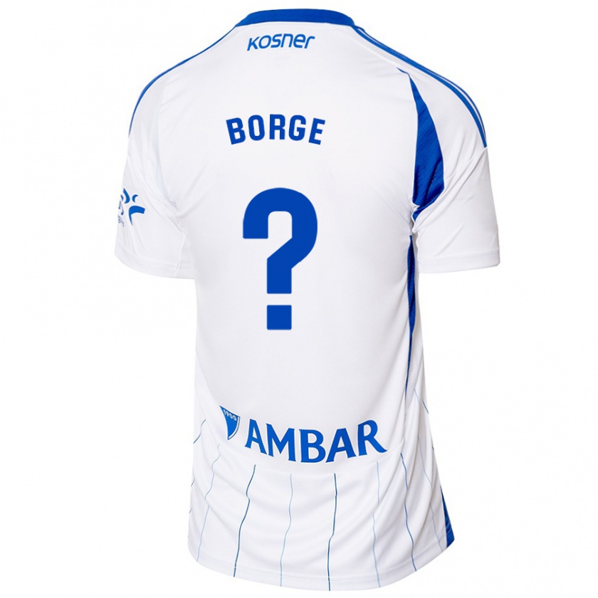 Kandiny Gyermek Andrés Borge #0 Piros Fehér Hazai Jersey 2024/25 Mez Póló Ing