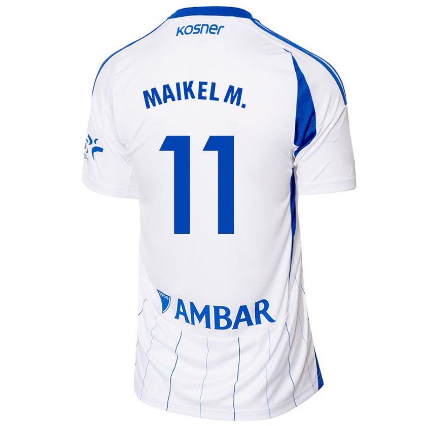 Kandiny Gyermek Maikel Mesa #11 Piros Fehér Hazai Jersey 2024/25 Mez Póló Ing