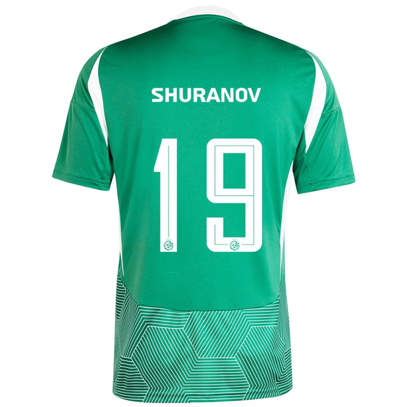 Kandiny Gyermek Erik Shuranov #19 Zöld Fehér Hazai Jersey 2024/25 Mez Póló Ing