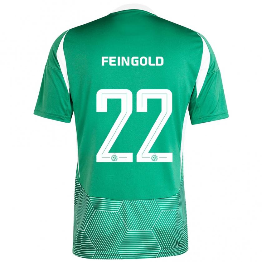 Kandiny Gyermek Ilay Feingold #22 Zöld Fehér Hazai Jersey 2024/25 Mez Póló Ing