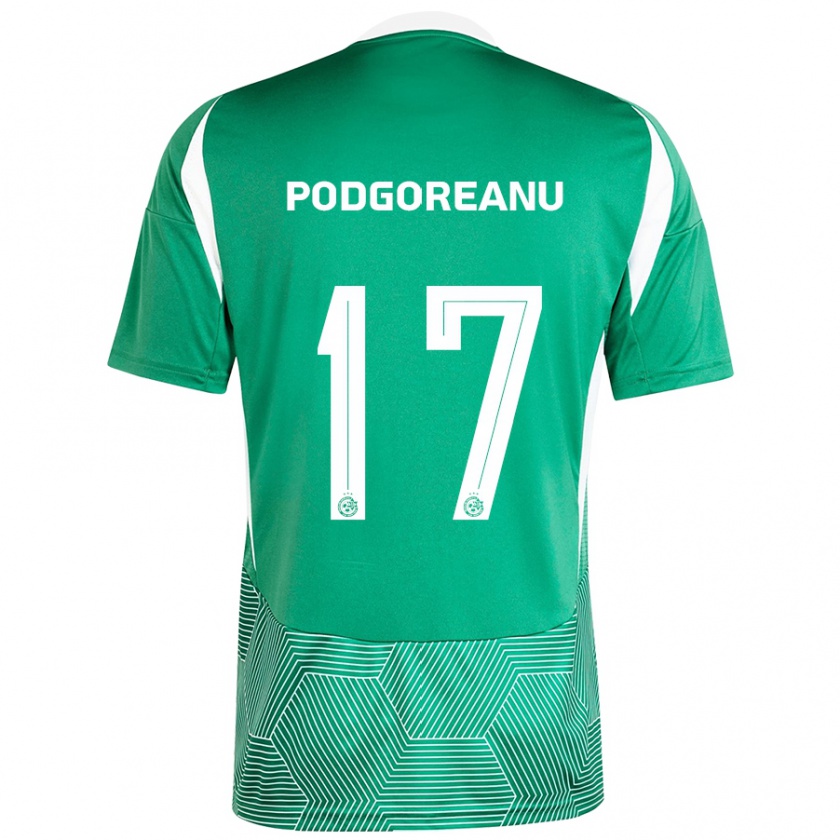 Kandiny Gyermek Suf Podgoreanu #17 Zöld Fehér Hazai Jersey 2024/25 Mez Póló Ing