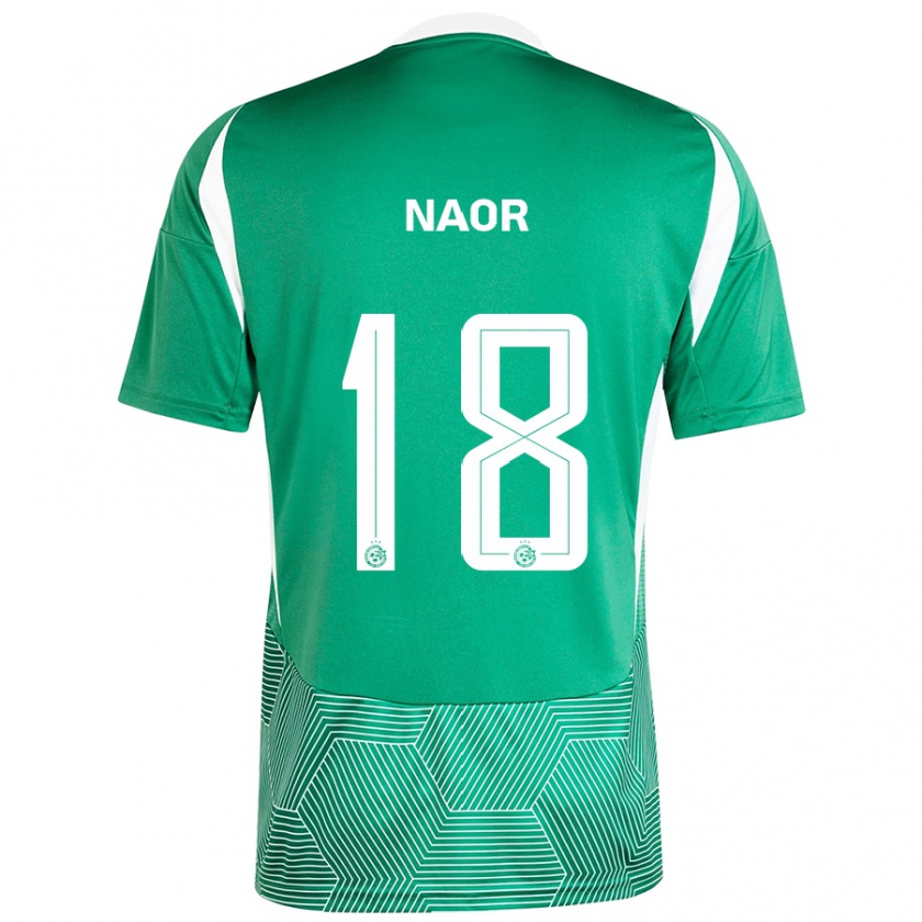 Kandiny Gyermek Goni Naor #18 Zöld Fehér Hazai Jersey 2024/25 Mez Póló Ing