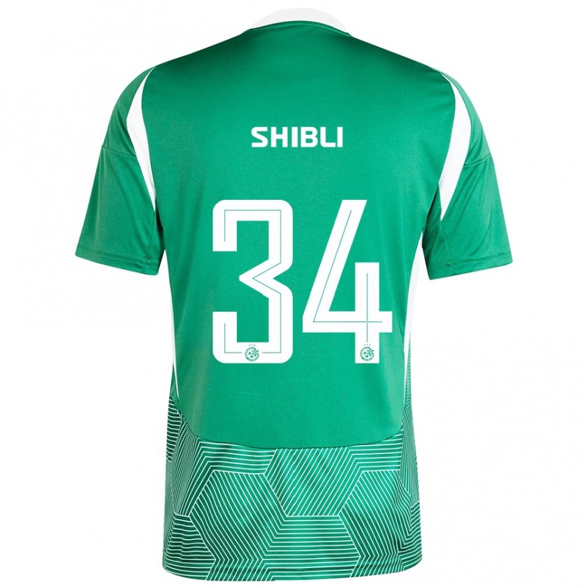 Kandiny Gyermek Hamza Shibli #34 Zöld Fehér Hazai Jersey 2024/25 Mez Póló Ing