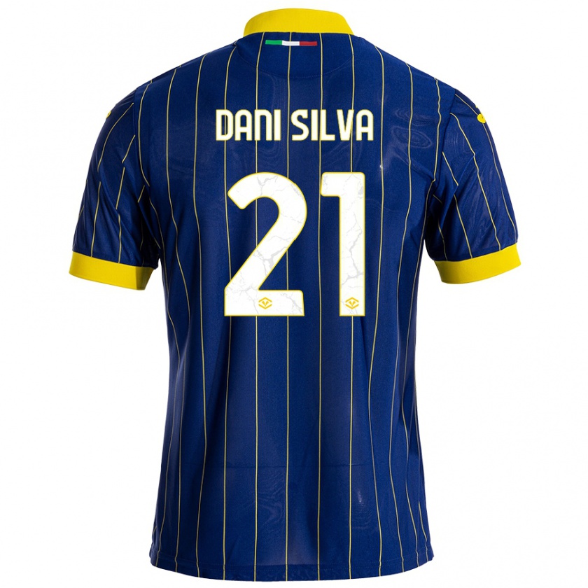 Kandiny Gyermek Dani Silva #21 Kék Sárga Hazai Jersey 2024/25 Mez Póló Ing