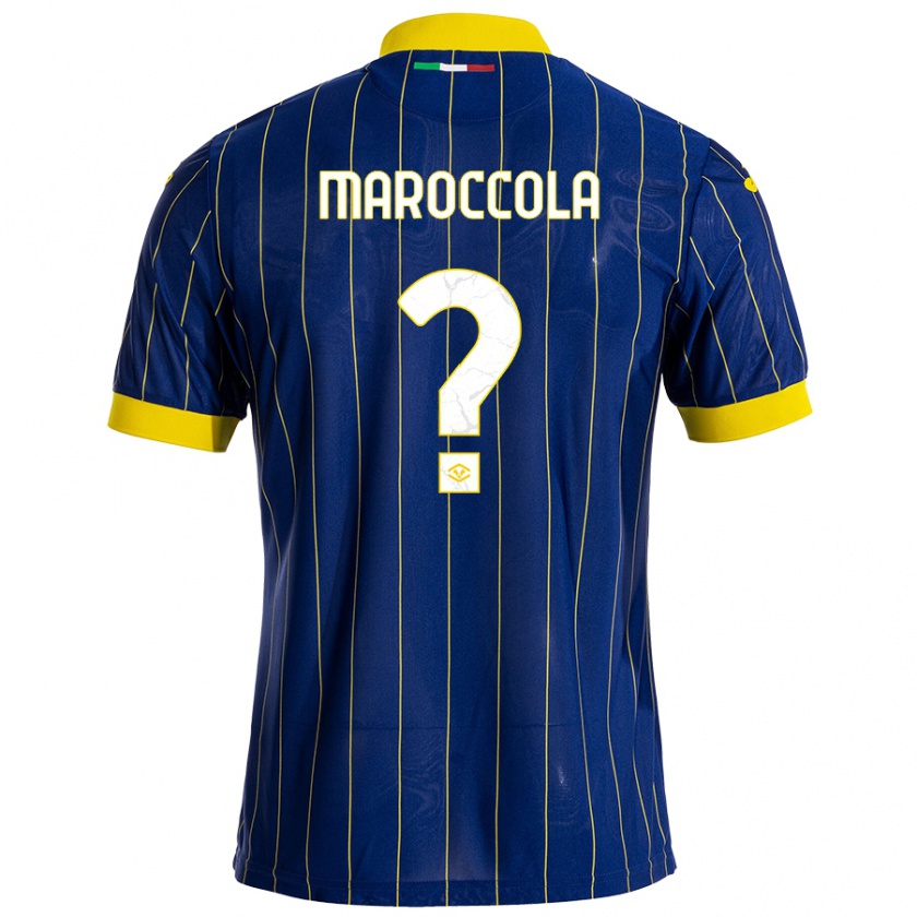 Kandiny Gyermek Francesco Maroccola #0 Kék Sárga Hazai Jersey 2024/25 Mez Póló Ing