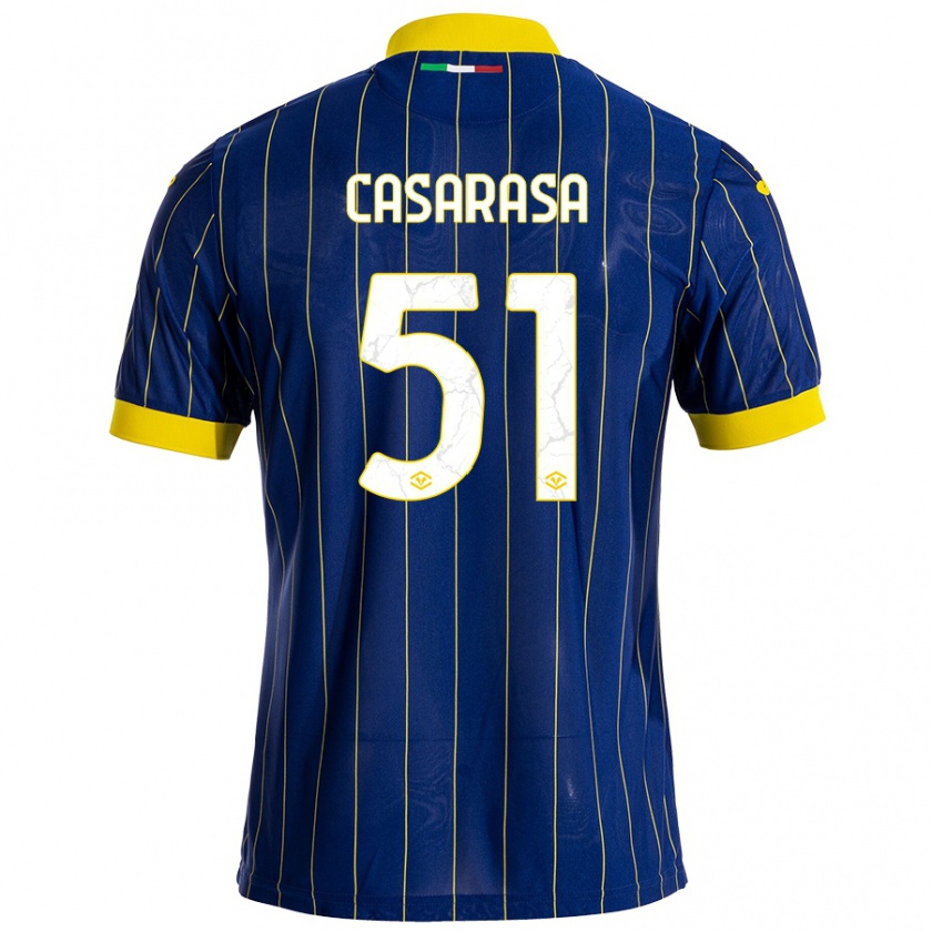 Kandiny Gyermek Asia Casarasa #51 Kék Sárga Hazai Jersey 2024/25 Mez Póló Ing