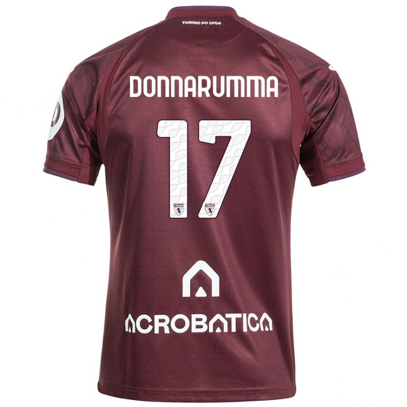 Kandiny Gyermek Antonio Donnarumma #17 Barna Fehér Hazai Jersey 2024/25 Mez Póló Ing