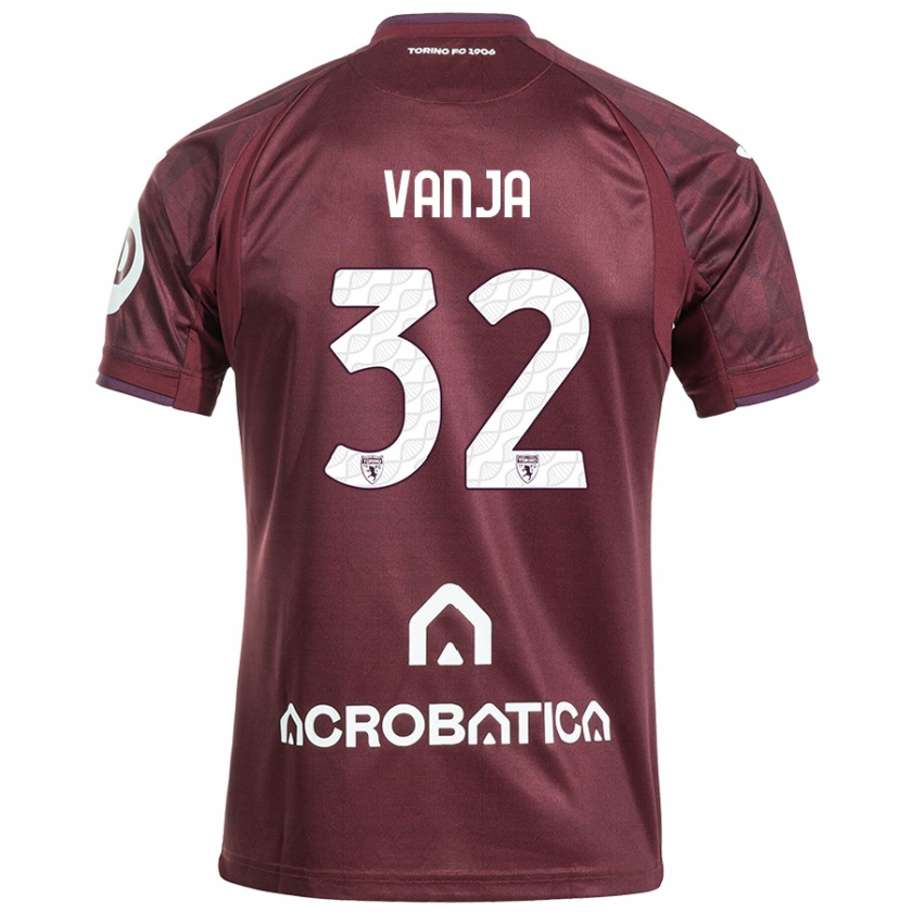 Kandiny Gyermek Vanja Milinković-Savić #32 Barna Fehér Hazai Jersey 2024/25 Mez Póló Ing