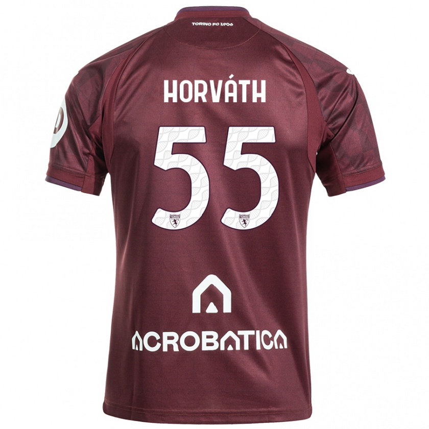 Kandiny Gyermek Krisztofer Horváth #55 Barna Fehér Hazai Jersey 2024/25 Mez Póló Ing