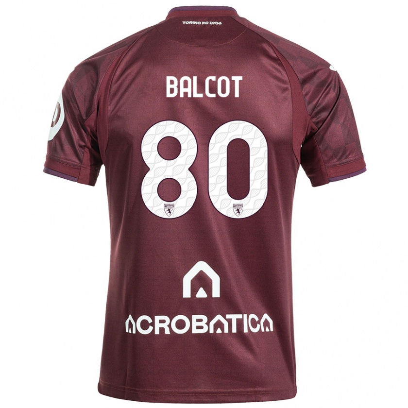 Kandiny Gyermek Côme Bianay Balcot #80 Barna Fehér Hazai Jersey 2024/25 Mez Póló Ing