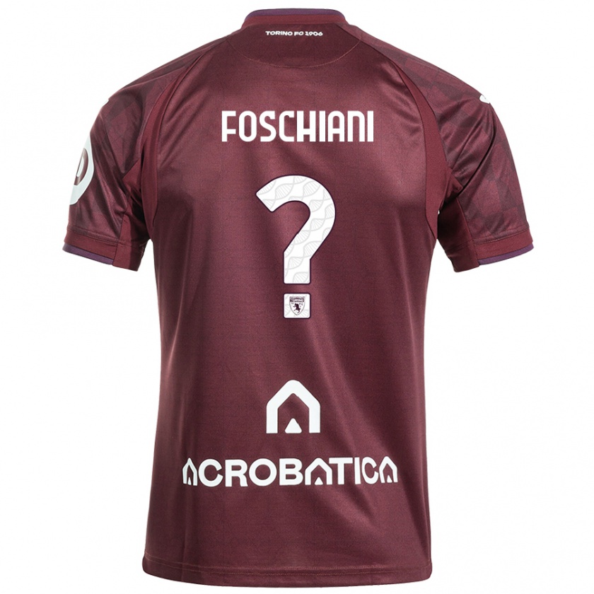 Kandiny Gyermek Francesco Foschiani #0 Barna Fehér Hazai Jersey 2024/25 Mez Póló Ing