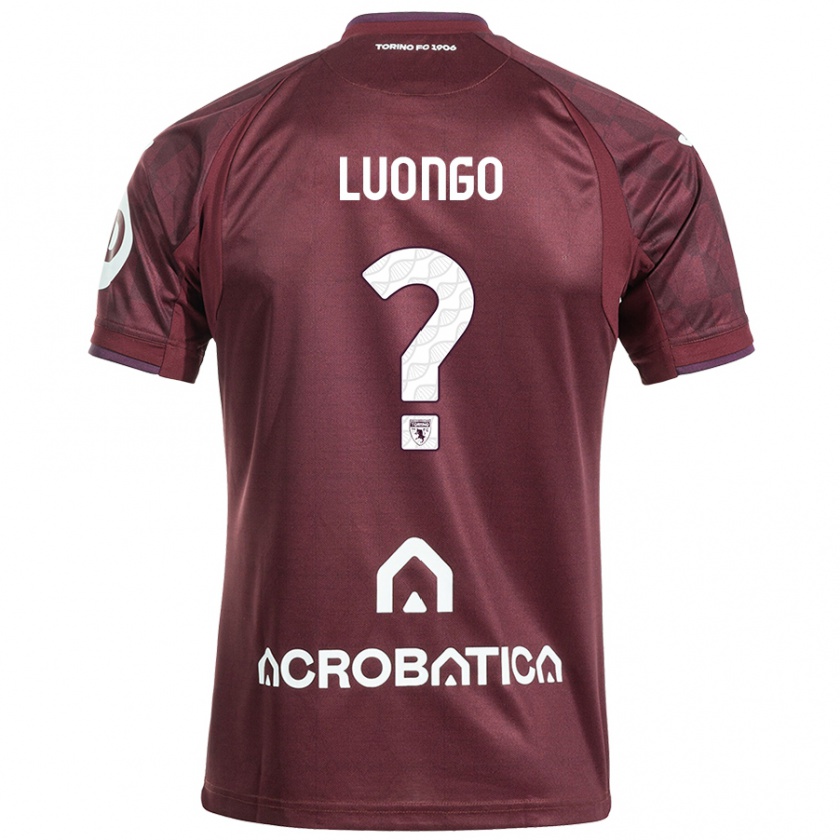 Kandiny Gyermek Andrea Luongo #0 Barna Fehér Hazai Jersey 2024/25 Mez Póló Ing