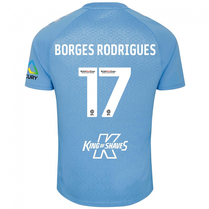 Kandiny Gyermek Raphael Borges Rodrigues #17 Kék Fehér Hazai Jersey 2024/25 Mez Póló Ing