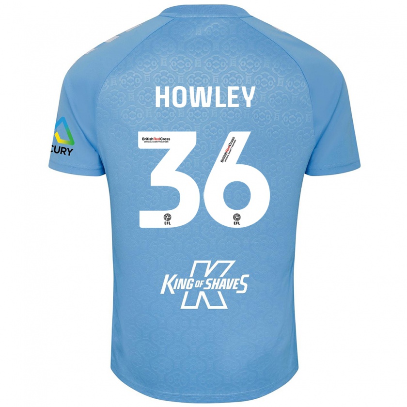 Kandiny Gyermek Ryan Howley #36 Kék Fehér Hazai Jersey 2024/25 Mez Póló Ing