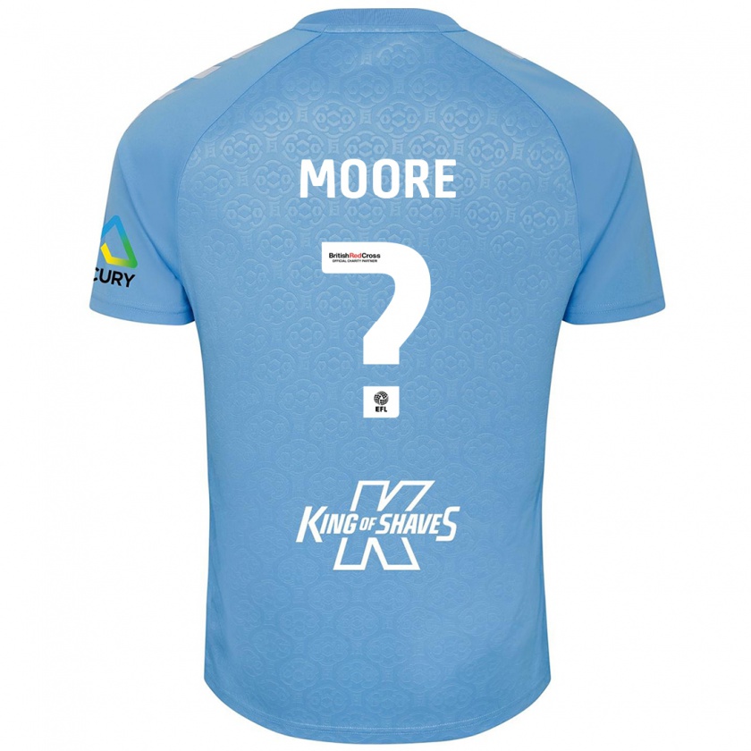 Kandiny Gyermek Isaac Moore #0 Kék Fehér Hazai Jersey 2024/25 Mez Póló Ing