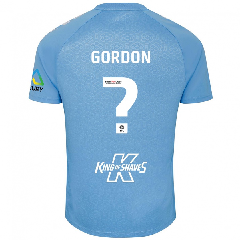 Kandiny Gyermek Joshua Gordon #0 Kék Fehér Hazai Jersey 2024/25 Mez Póló Ing