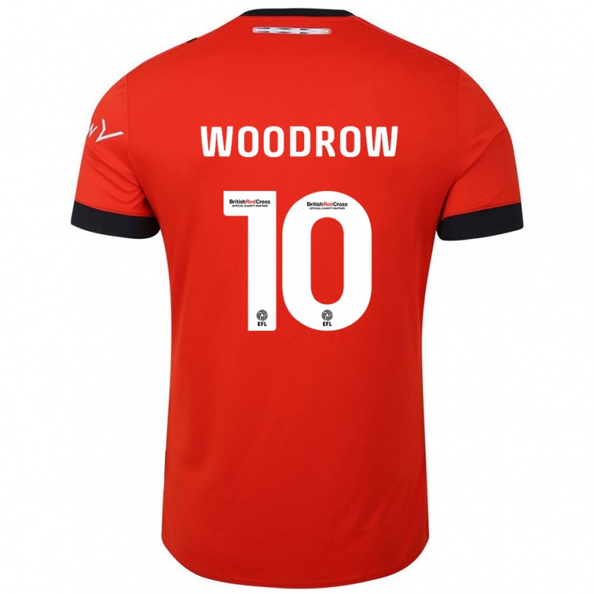 Kandiny Gyermek Cauley Woodrow #10 Narancssárga Fekete Hazai Jersey 2024/25 Mez Póló Ing