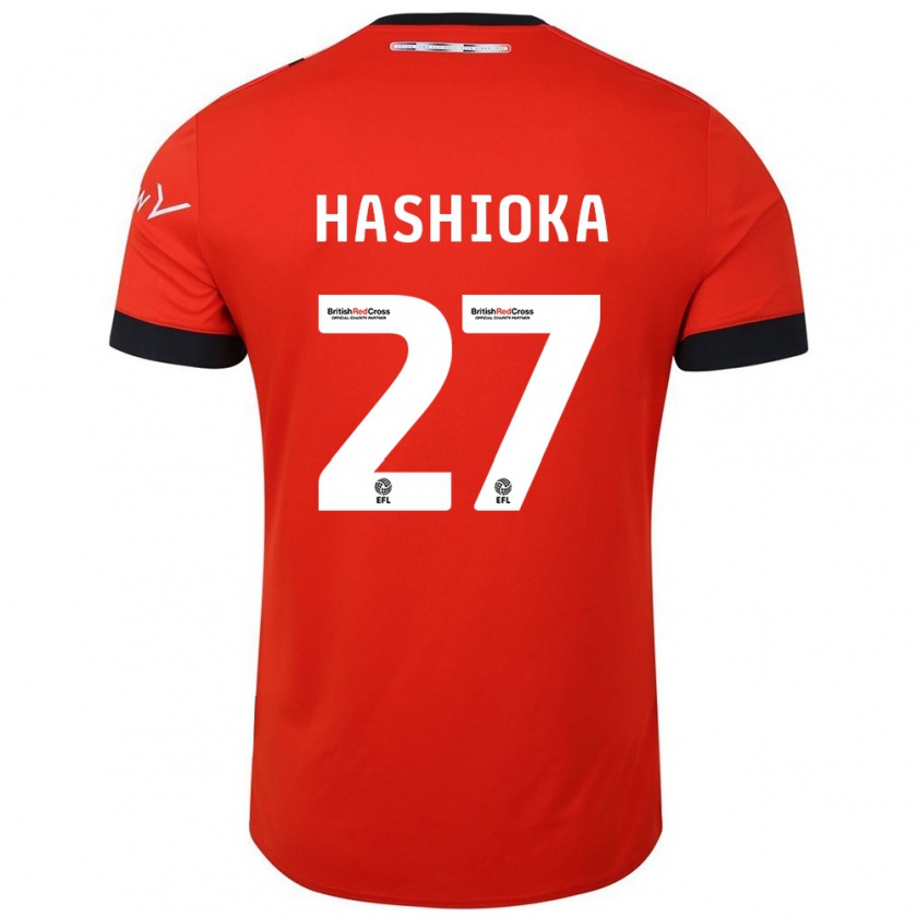 Kandiny Gyermek Daiki Hashioka #27 Narancssárga Fekete Hazai Jersey 2024/25 Mez Póló Ing