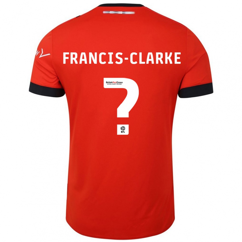 Kandiny Gyermek Aidan Francis-Clarke #0 Narancssárga Fekete Hazai Jersey 2024/25 Mez Póló Ing