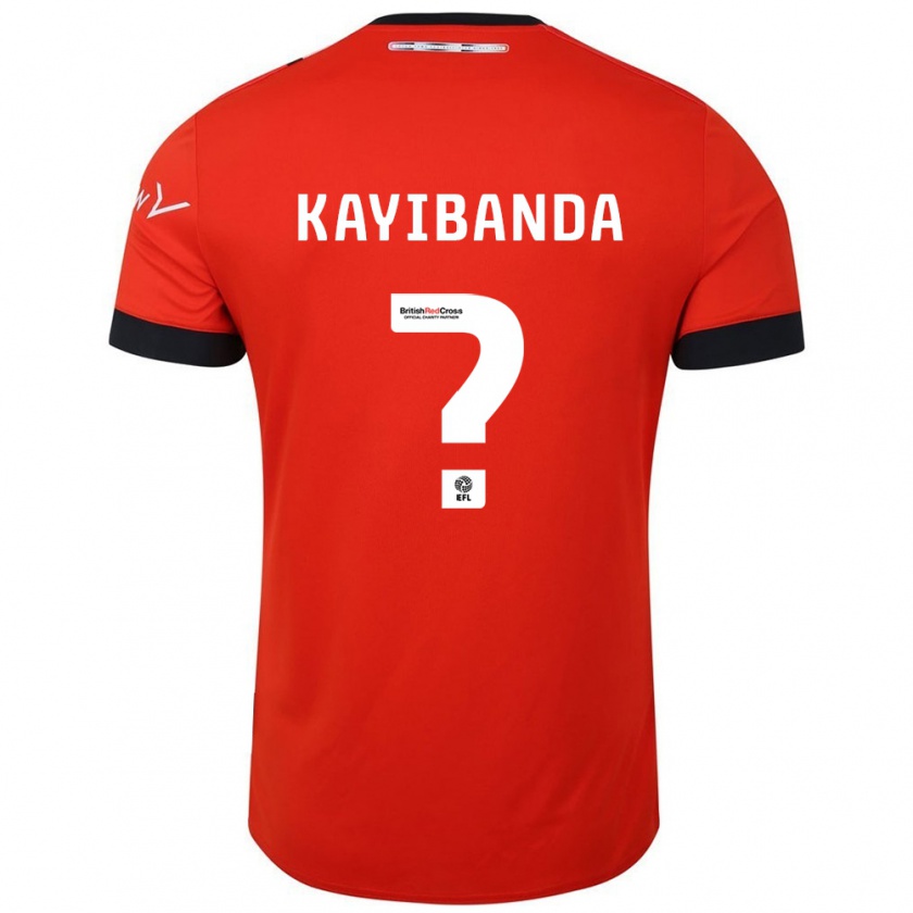 Kandiny Gyermek Claude Kayibanda #0 Narancssárga Fekete Hazai Jersey 2024/25 Mez Póló Ing