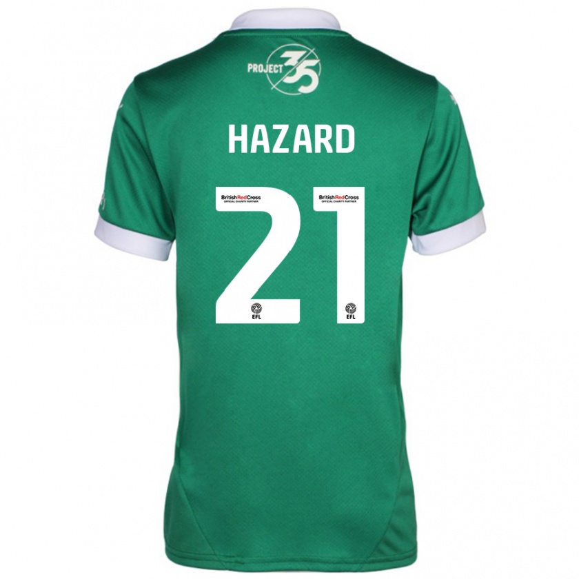 Kandiny Gyermek Conor Hazard #21 Zöld Fehér Hazai Jersey 2024/25 Mez Póló Ing