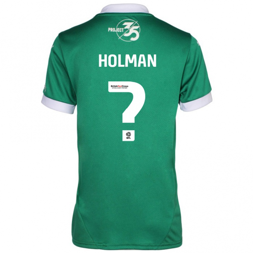 Kandiny Gyermek Daniel Holman #0 Zöld Fehér Hazai Jersey 2024/25 Mez Póló Ing