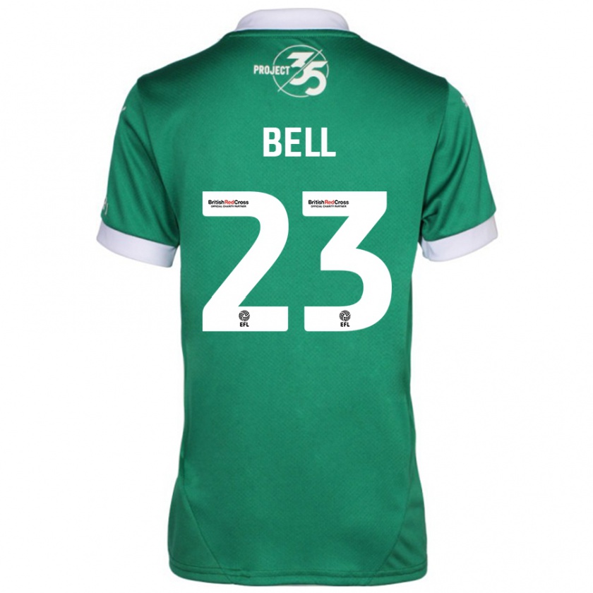 Kandiny Gyermek Katelyn Bell #23 Zöld Fehér Hazai Jersey 2024/25 Mez Póló Ing