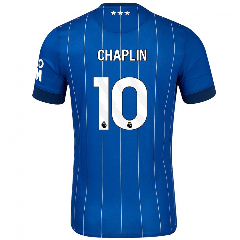 Kandiny Gyermek Conor Chaplin #10 Sötétkék Hazai Jersey 2024/25 Mez Póló Ing