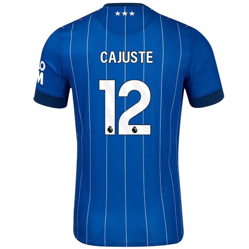 Kandiny Gyermek Jens Cajuste #12 Sötétkék Hazai Jersey 2024/25 Mez Póló Ing