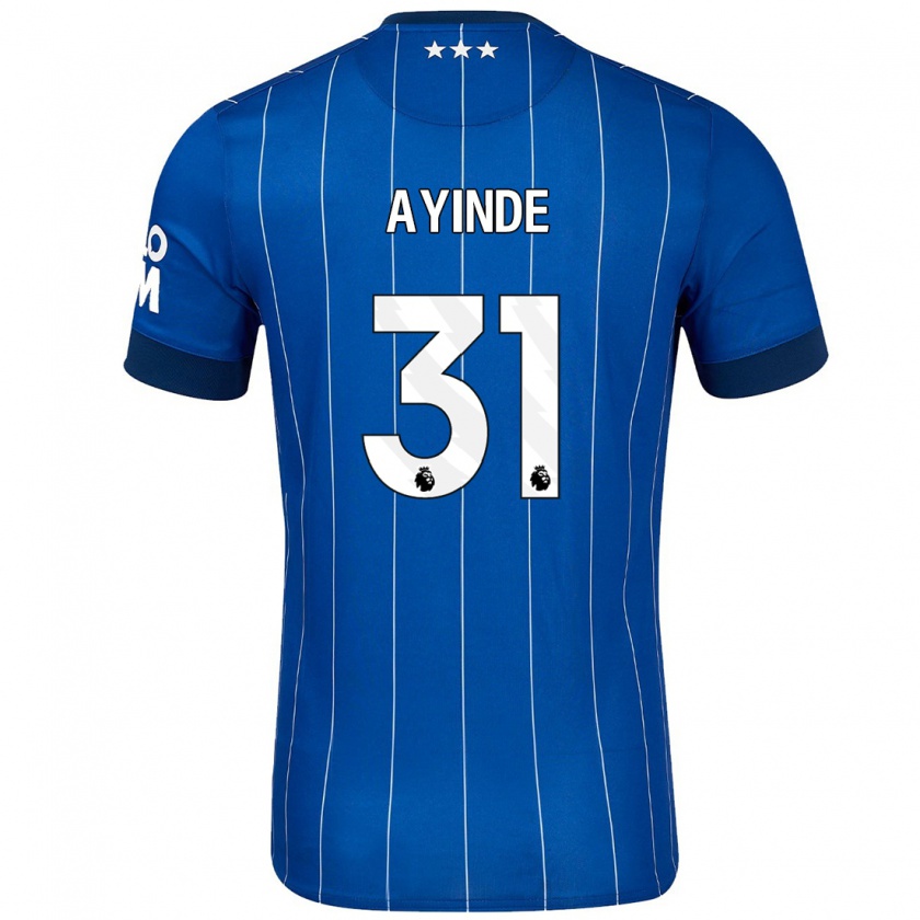 Kandiny Gyermek Leon Ayinde #31 Sötétkék Hazai Jersey 2024/25 Mez Póló Ing