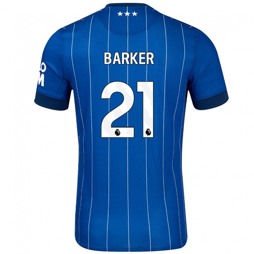 Kandiny Gyermek Maisy Barker #21 Sötétkék Hazai Jersey 2024/25 Mez Póló Ing