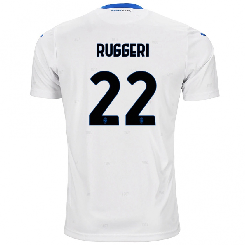 Kandiny Gyermek Matteo Ruggeri #22 Fehér Idegenbeli Jersey 2024/25 Mez Póló Ing