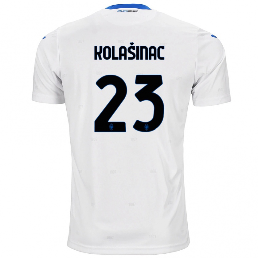 Kandiny Gyermek Sead Kolasinac #23 Fehér Idegenbeli Jersey 2024/25 Mez Póló Ing