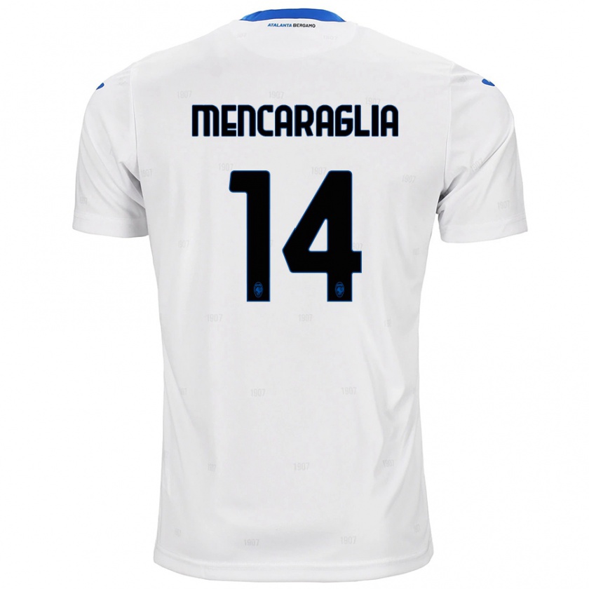 Kandiny Gyermek Filippo Mencaraglia #14 Fehér Idegenbeli Jersey 2024/25 Mez Póló Ing