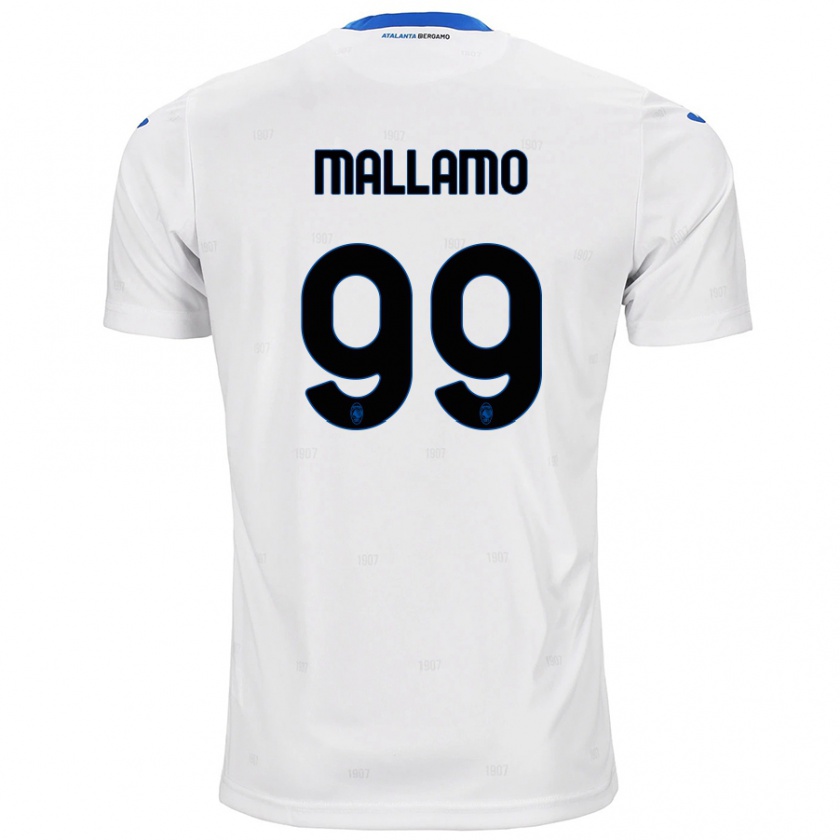 Kandiny Gyermek Alessandro Mallamo #99 Fehér Idegenbeli Jersey 2024/25 Mez Póló Ing