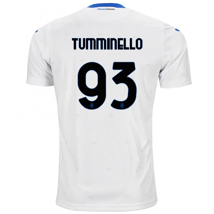 Kandiny Gyermek Marco Tumminello #93 Fehér Idegenbeli Jersey 2024/25 Mez Póló Ing