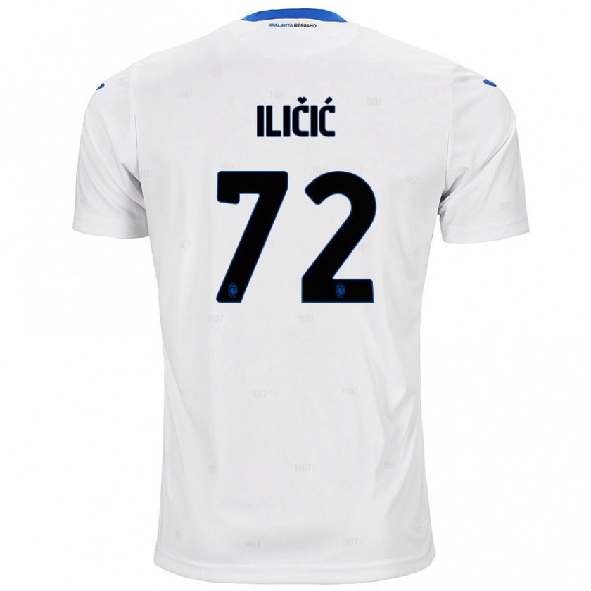 Kandiny Gyermek Josip Ilicic #72 Fehér Idegenbeli Jersey 2024/25 Mez Póló Ing