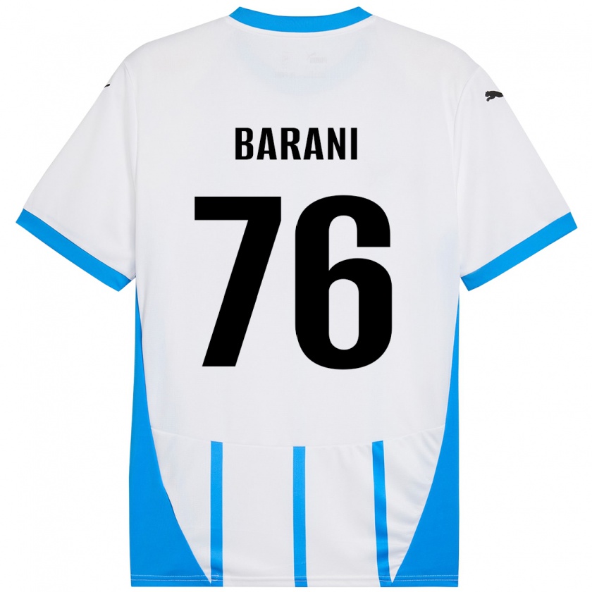 Kandiny Gyermek Luca Barani #76 Fehér Kék Idegenbeli Jersey 2024/25 Mez Póló Ing