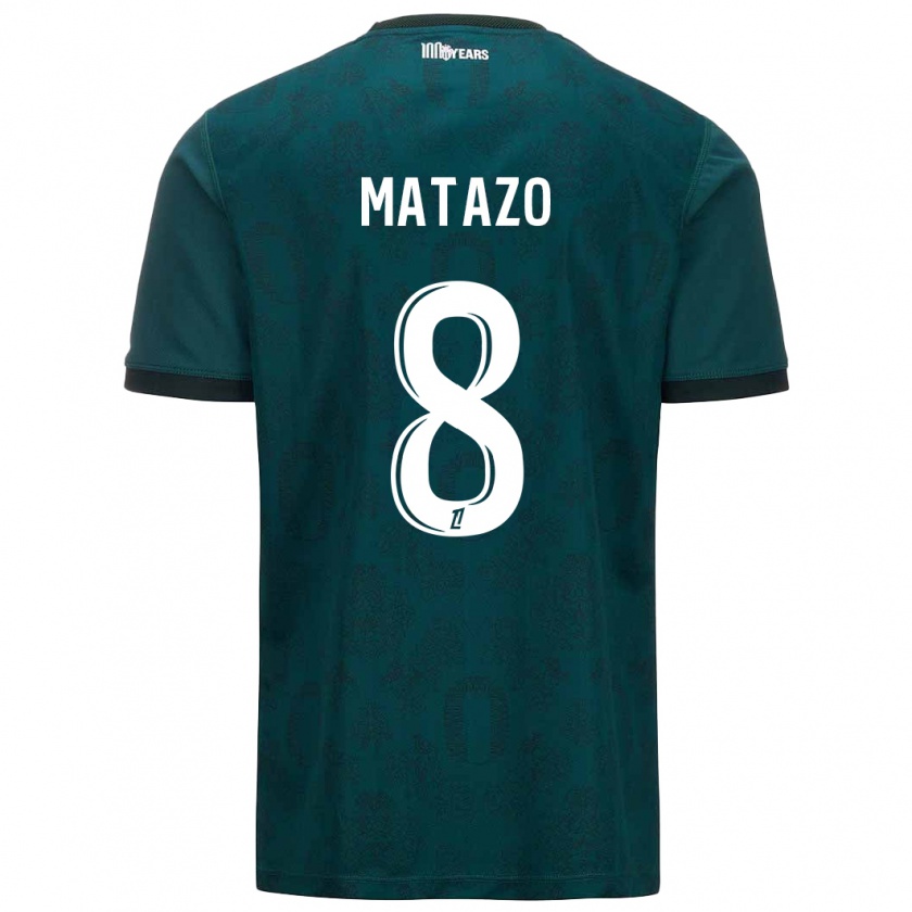 Kandiny Gyermek Eliot Matazo #8 Sötétzöld Idegenbeli Jersey 2024/25 Mez Póló Ing