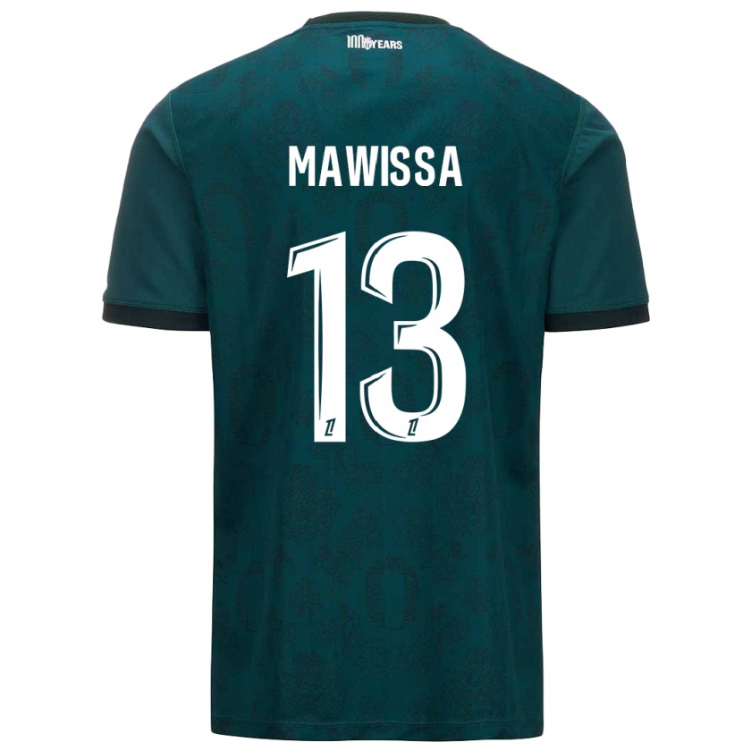 Kandiny Gyermek Christian Mawissa #13 Sötétzöld Idegenbeli Jersey 2024/25 Mez Póló Ing