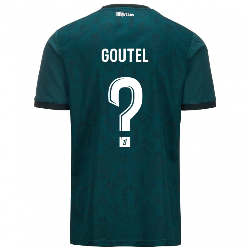 Kandiny Gyermek Farid Goutel #0 Sötétzöld Idegenbeli Jersey 2024/25 Mez Póló Ing