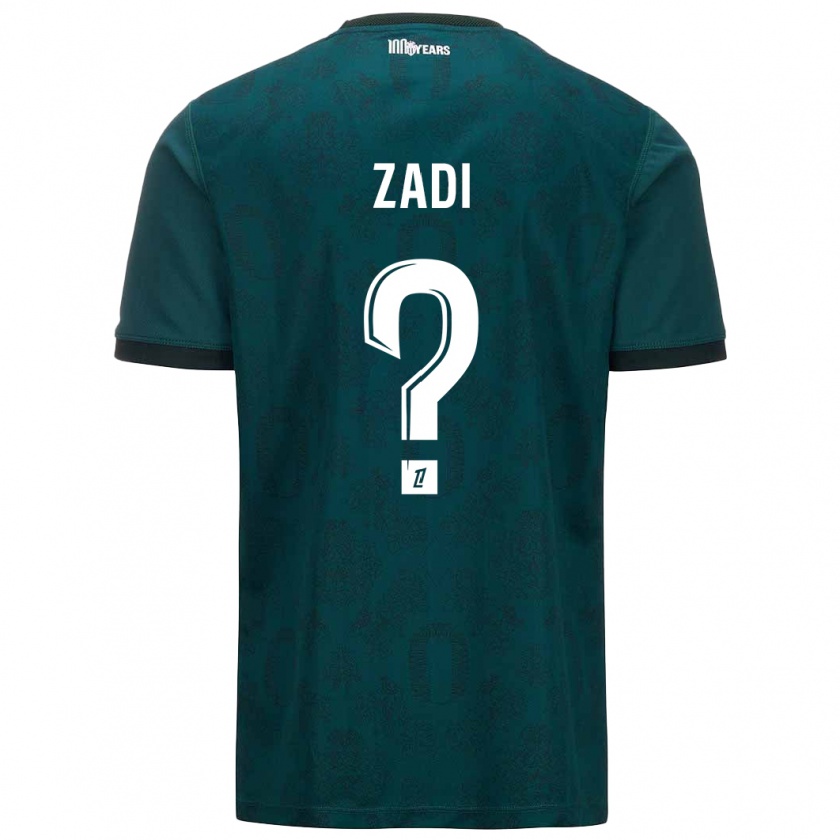 Kandiny Gyermek Alain Zadi #0 Sötétzöld Idegenbeli Jersey 2024/25 Mez Póló Ing