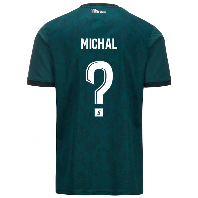 Kandiny Gyermek Lucas Michal #0 Sötétzöld Idegenbeli Jersey 2024/25 Mez Póló Ing